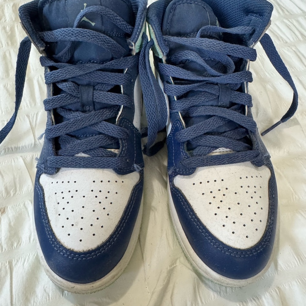 Kids Blue and White Sneakers